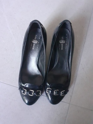 Γόβες Car Shoe μεταχειρισμένες, μαύρες λουστρίνι, μέγεθος 37