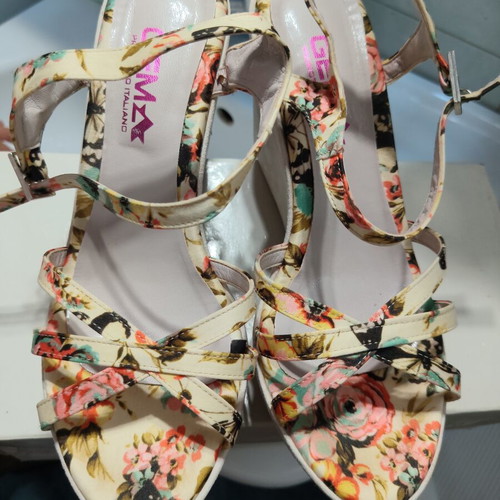 Gem colorful platform sandals size 38, heel height 12cm
