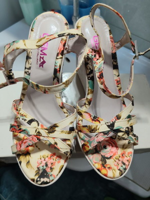 Gem colorful platform sandals size 38, heel height 12cm