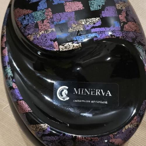 Ceramic decorative item with colorful mosaic by Minerva like new