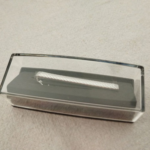 Men's tie clip new silver unused