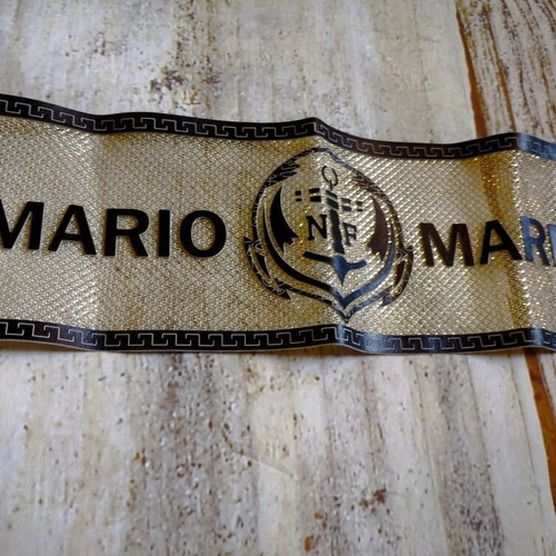 Mario N & F heat transfer patch new, size 26x8 cm
