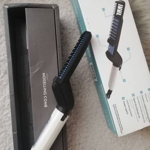 Beard and mustache straightening device new