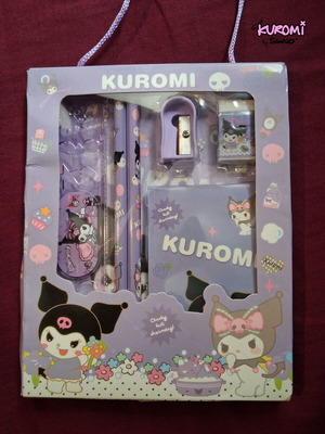 Kuromi by Sanrio school stationery set new