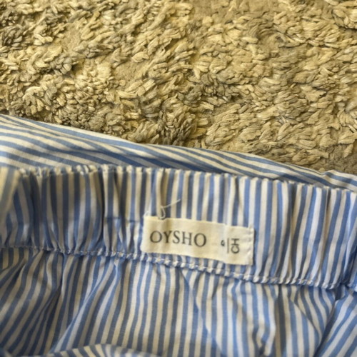 Oysho striped mini dress 100% cotton like new size S blue-white