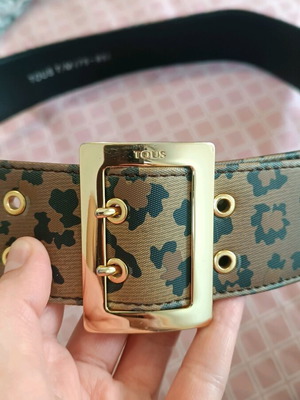 Tous belt authentic like new, brown animal print, size 80