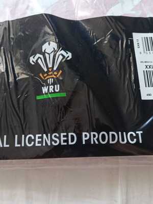Μπλουζάκι Macron Wales WRU rugby καινούργιο, μέγεθος XXL, γκρι