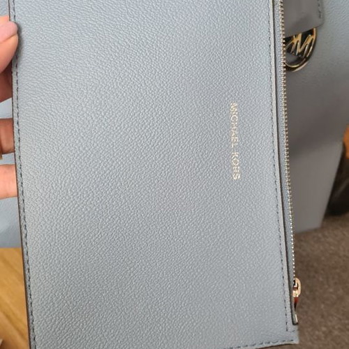 Michael Kors shoulder bag blue used, leather with pouch