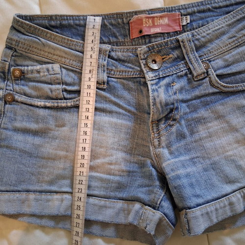 Bershka denim shorts used, size XS 34 6, blue