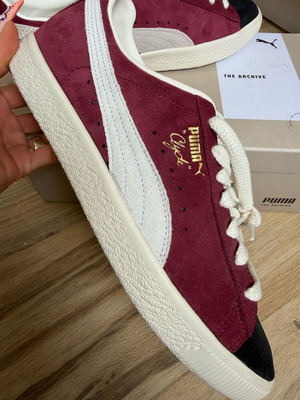 Puma Clyde OG men's sneakers new, red and brown, size 44 and 44.5