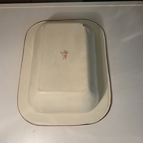 Vintage enamel kitchen baking tray like new, 28 x 21 cm