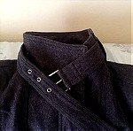  Zara Basic Σκούρο Γκρι Παλτό με ζώνη size L