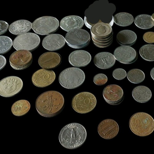 Coins used, pack all together