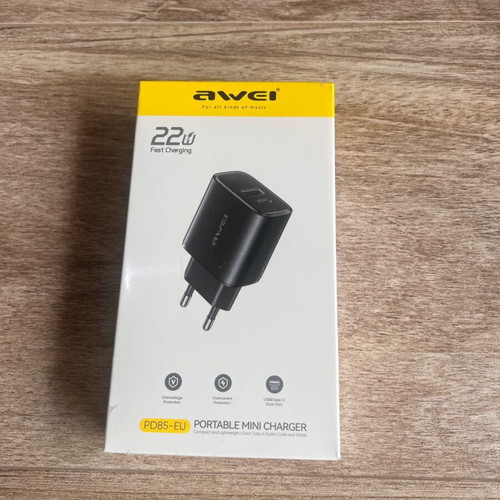 Awei PD85-EU Wall Charger with Two Ports, New
