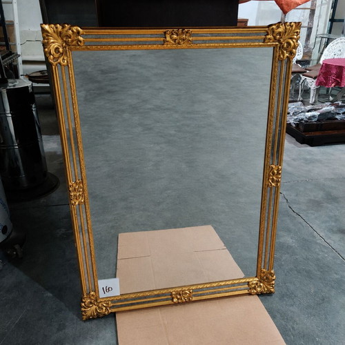 Large luxury wall mirror in baroque style used, ornate frame
