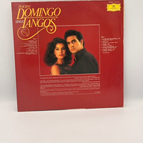 Placido Domingo Sings Tangos vinyl record used