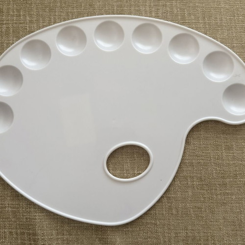 Goomby oval painting palette, plastic