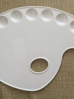 Goomby oval painting palette, plastic