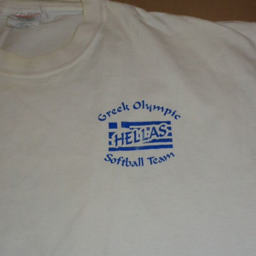 Hellas Olympic Team Softball T-Shirt Athens 2004 commemorative