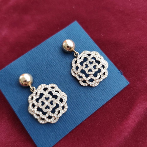 Folli Follie Santorini Collection earrings like new, rose gold with crystals