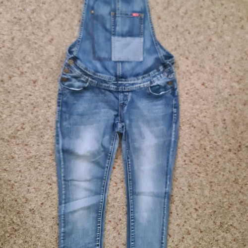Maternity denim salopette and skirt used, size small