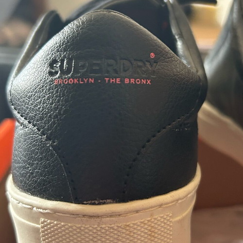 Superdry women's leather sneakers size 36 used, black