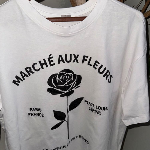 Women's T-shirt with print, size L