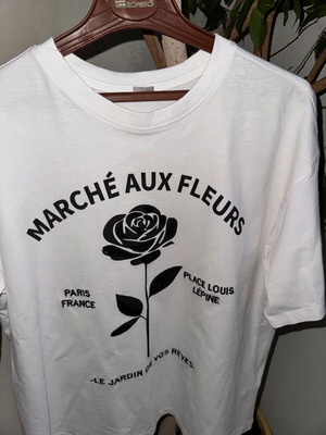 Women's T-shirt with print, size L
