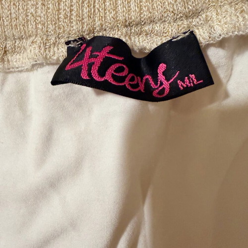 Strapless women's blouse 4teens size M white and gold like new