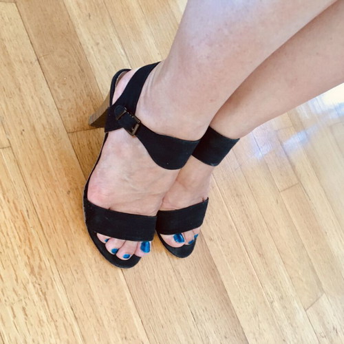 Zara black women's sandals size 38