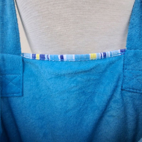 Beach bag like new, shoulder type, blue and yellow