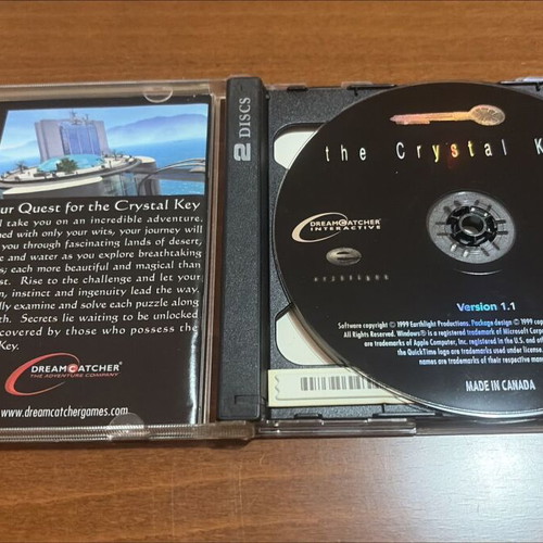 The Crystal Key PC game like new, 2 CD Jewel Case, adventure