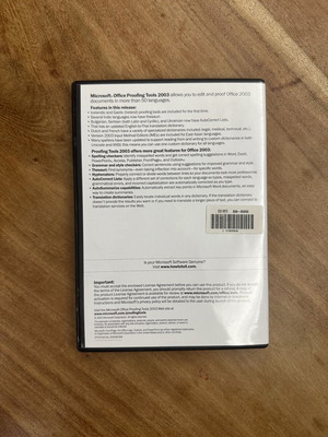 Microsoft Office Proofing Tools 2003 CD like new