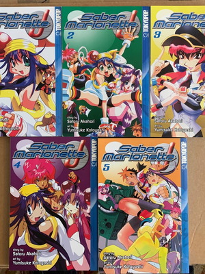 Saber Marionette 'J' Manga Complete Series Volumes 1-5 New