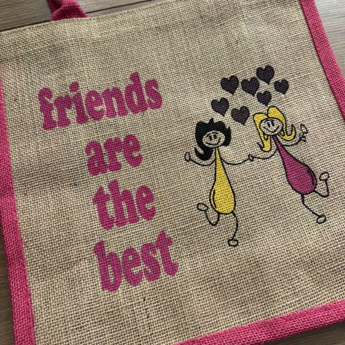 Jute shoulder bag 30cm x 30cm