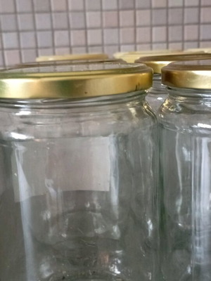 Glass jars 1 kg with lid like new