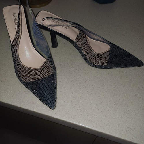 Women's black transparent heels size 38 like new