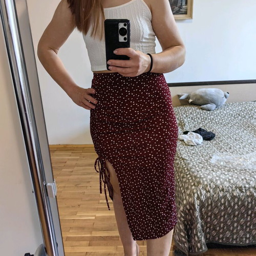 Summer set red skirt and white top like new, size M