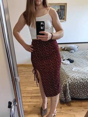 Summer set red skirt and white top like new, size M