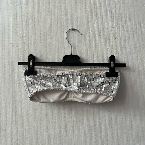 Crop top used, silver, size S-M