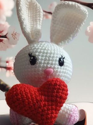 Handmade Valentine's bunny new