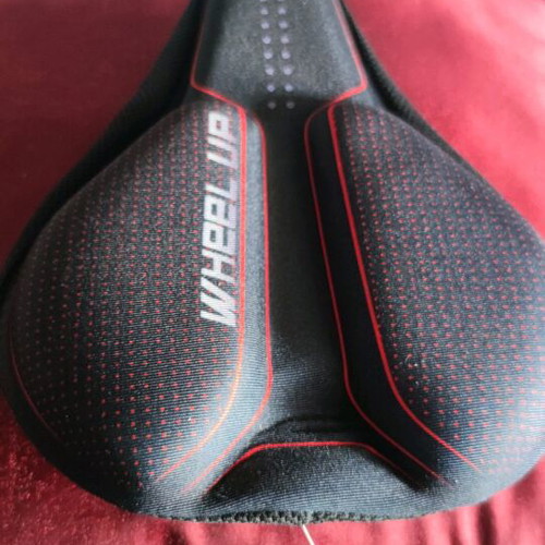 Bicycle saddle cover new orthopedic with cushions black and red
