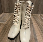 Iris high heel laced boots new, beige, size 37