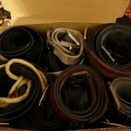Belts used, various and many
