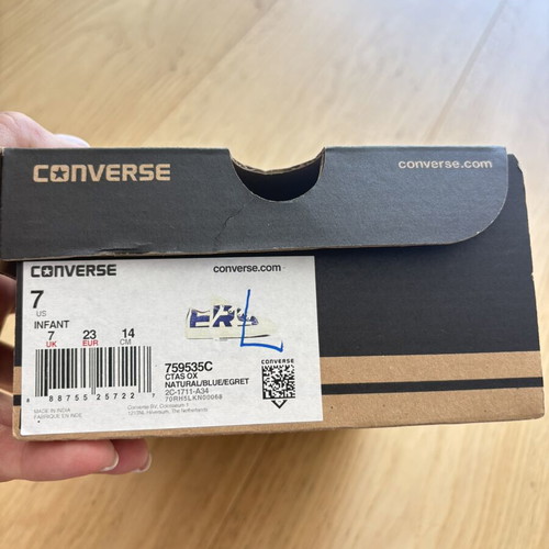 Converse sneakers new, size 23, white and blue