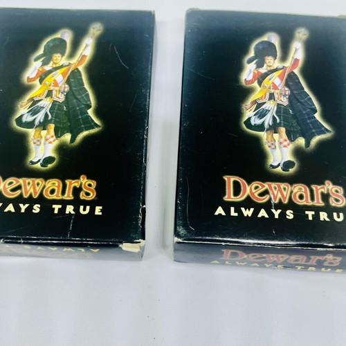 Dewar's Scotch Whisky Always True playing cards set of 2 used, vintage