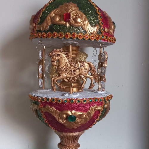 Christmas carousel new with polystyrene ball 34×15 cm