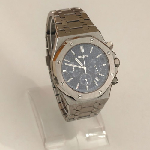 Seiko Mod Chronograph wristwatch, stainless steel, sapphire glass