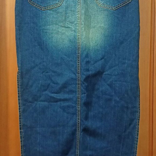 Lee Cooper Women's Side Slit Maxi Denim Skirt new, size S, blue