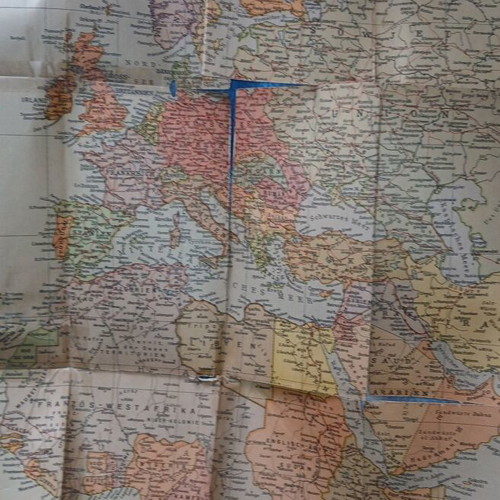 Map Die Länder der Erde 1941 used, in German